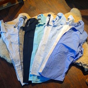 Entire Lot!!! Men's name brand  long sleeve dress shirts size S!